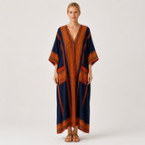 Kaftan Samira Blå Etnisk