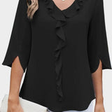 Helle | Bluse med flæser