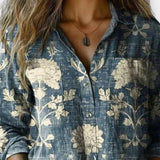 Mille | Vintage mønstret bluse