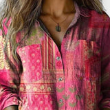 Mille | Vintage mønstret bluse