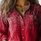 Mille | Vintage mønstret bluse