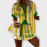 Halora – Gult sommeroutfit i linned