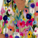 Sidsel | Blomsterbluse med V-hals