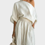 Mila - 2-delt sæt med off-shoulder stropper